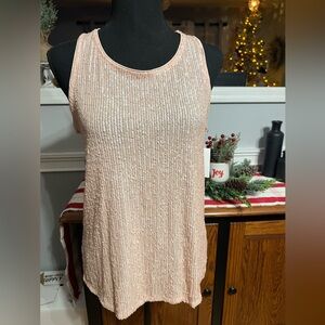 C&C California Women’s Pink Sequin Sleeveless Top